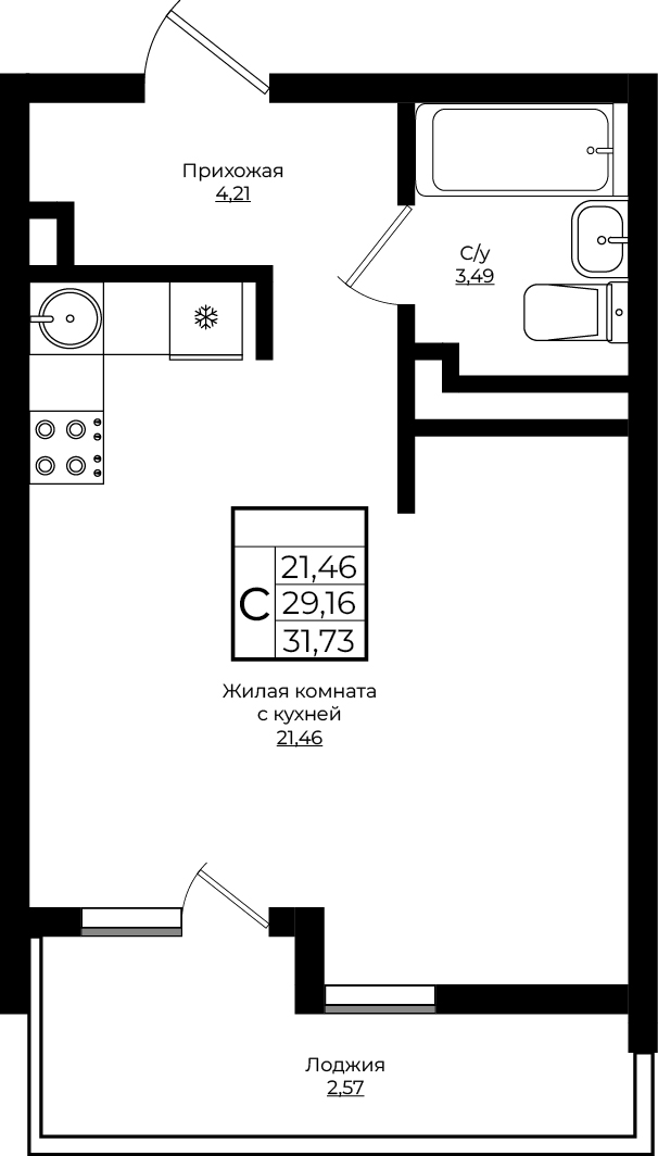 ст-комнатная 31.73